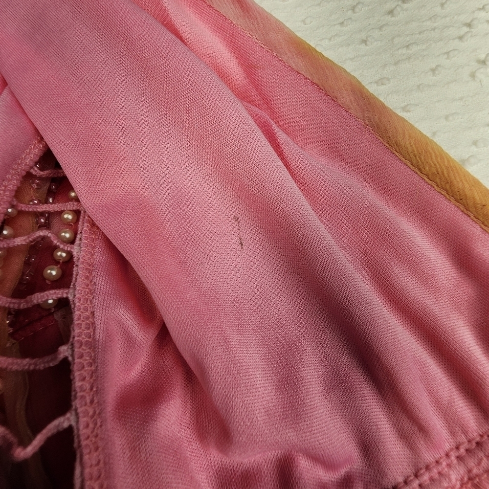Cecelia De Bucourt NWT Pink Handcrafted Beaded Dress Size Small - Picture 9 of 13